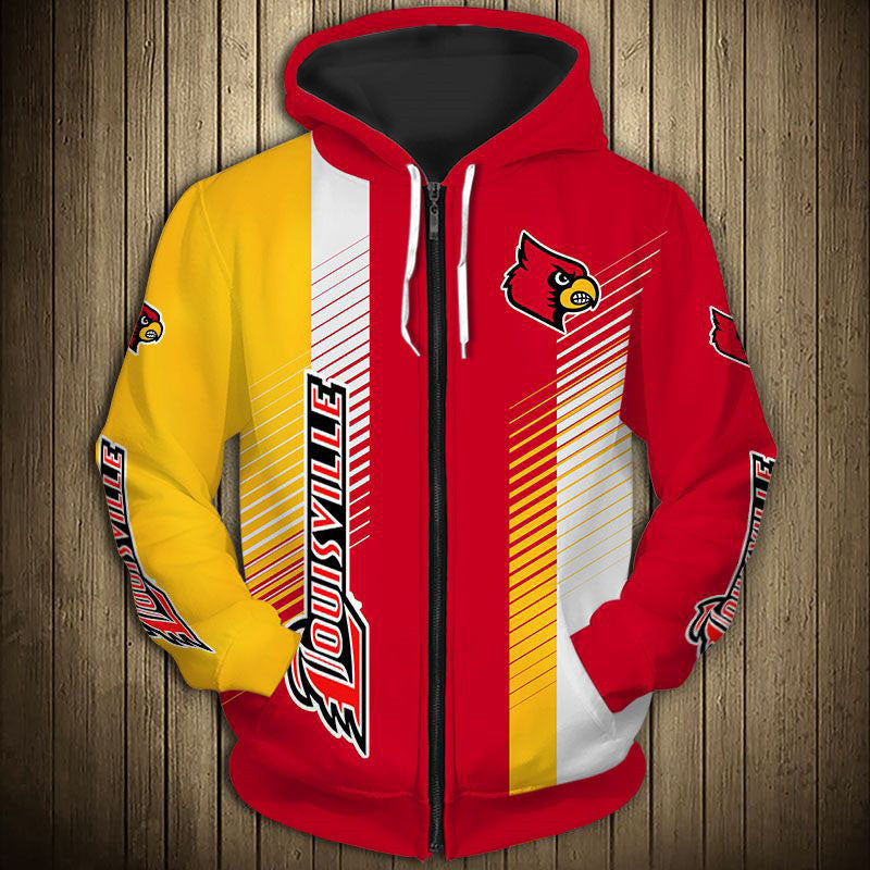 Louisville Cardinals Striped Hoodie - Stand Out In Red